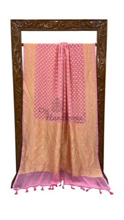 Khaddi Georgette Banarasi Saree - Gold zari - The Handlooms