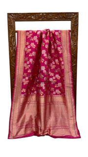 Ektara Pure Katan Silk Banarasi Handloom Saree - All over kadiyal Jaal work - The Handlooms
