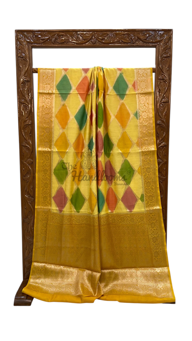 Pure Chiniya Silk Handloom Banarasi Saree - The Handlooms