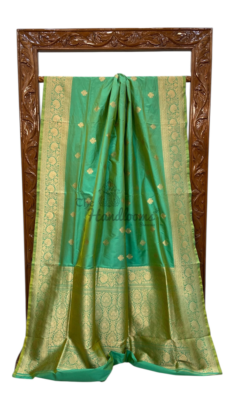 Pure Katan Silk Banarasi Handloom Saree - All over Kadua motifs - The Handlooms