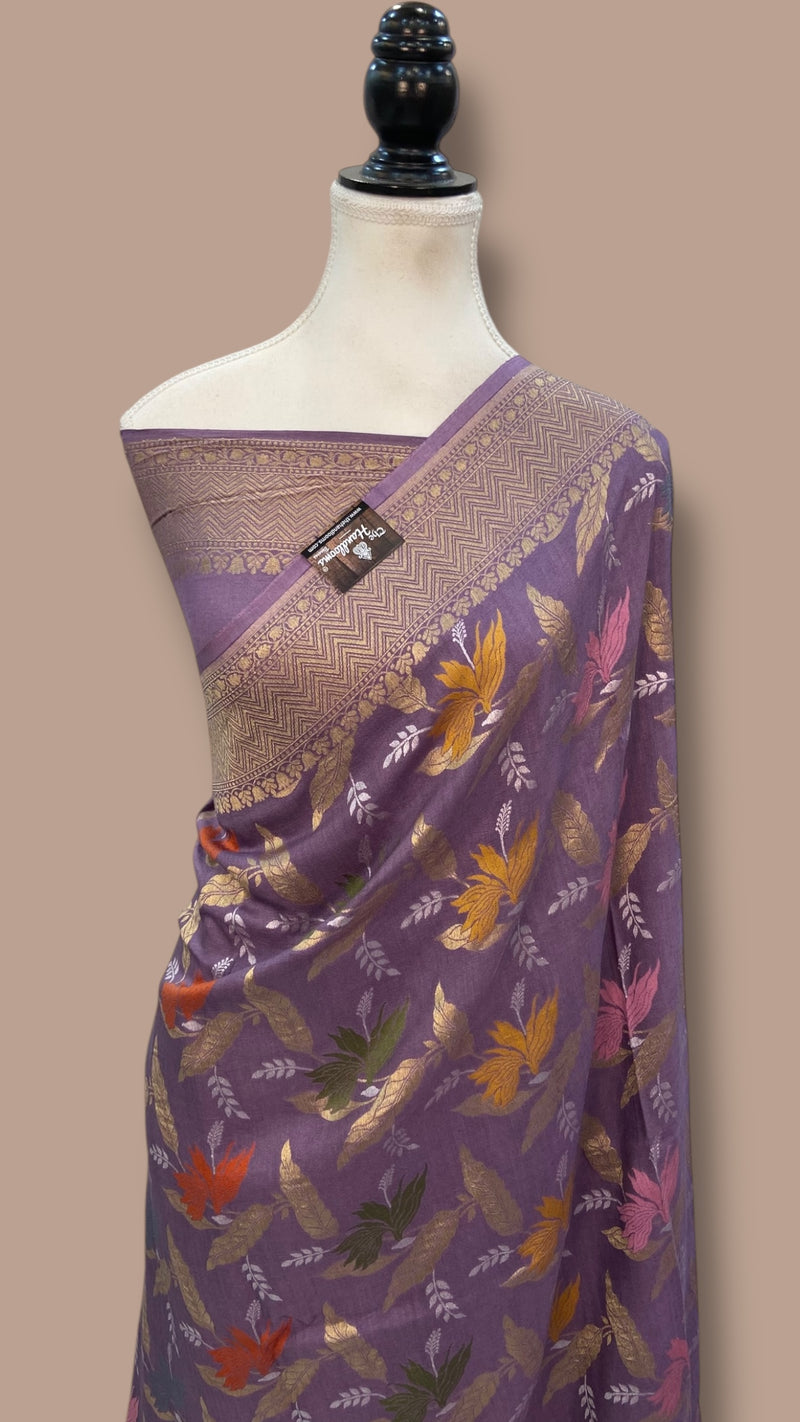 Moonga Georgette Handloom Banarasi Saree - The Handlooms