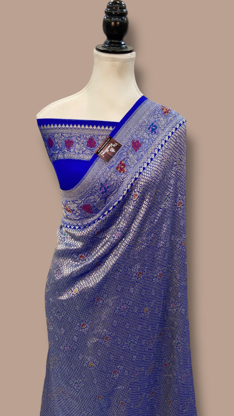 Khaddi Georgette Handloom Banarasi Saree - Tanchui Brocade - The Handlooms