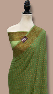 Pure Chiffon Khaddi Banarasi Saree - The Handlooms