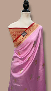 Pure Katan Silk Banarasi Handloom Saree - All over Kadua motifs - The Handlooms