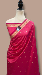 Pure Katan Silk Reshmi Zari Banarasi Handloom Saree - The Handlooms