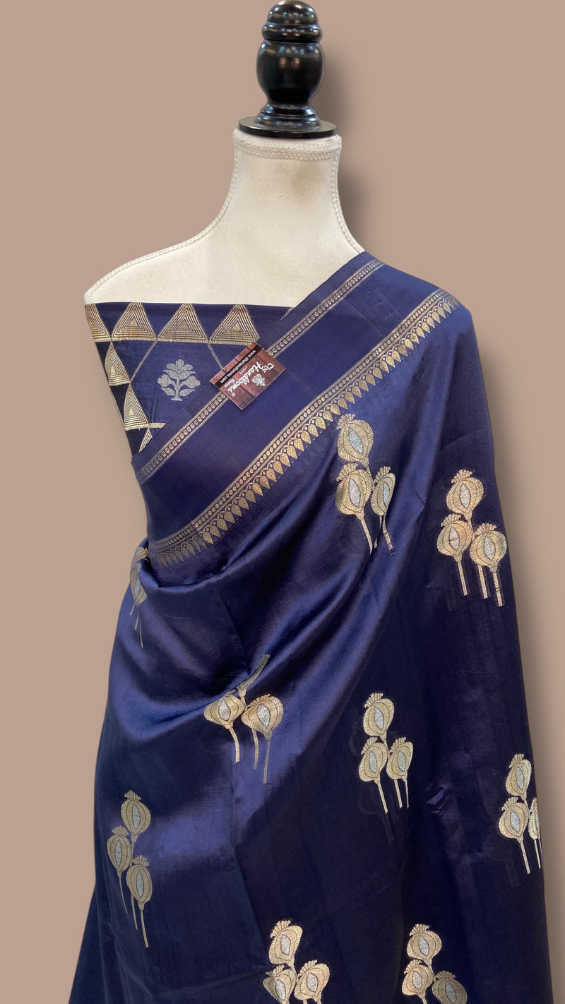 Pure Mango Silk Banarasi Handloom Saree - The Handlooms