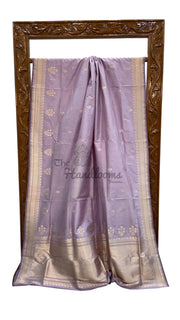 Pure Katan Silk Banarasi Handloom Saree - All Over Kadua Motifs - The Handlooms