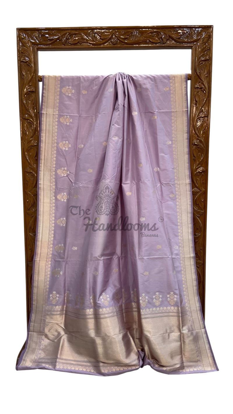 Pure Katan Silk Banarasi Handloom Saree - All Over Kadua Motifs - The Handlooms