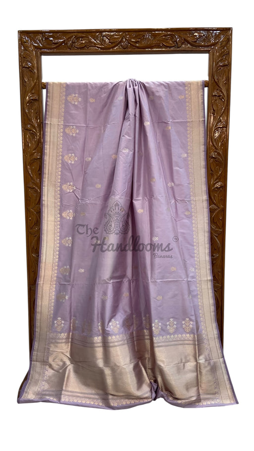 Pure Katan Silk Banarasi Handloom Saree - All Over Kadua Motifs - The Handlooms