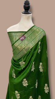 Pure Mango Silk Banarasi Handloom Saree - The Handlooms