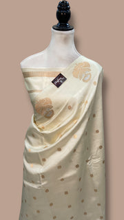 Pure Katan Silk Banarasi Handloom Saree - All over Kadua Motifs - The Handlooms