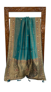 Tissue Silk Handloom Banarasi Saree - Handwork - The Handlooms