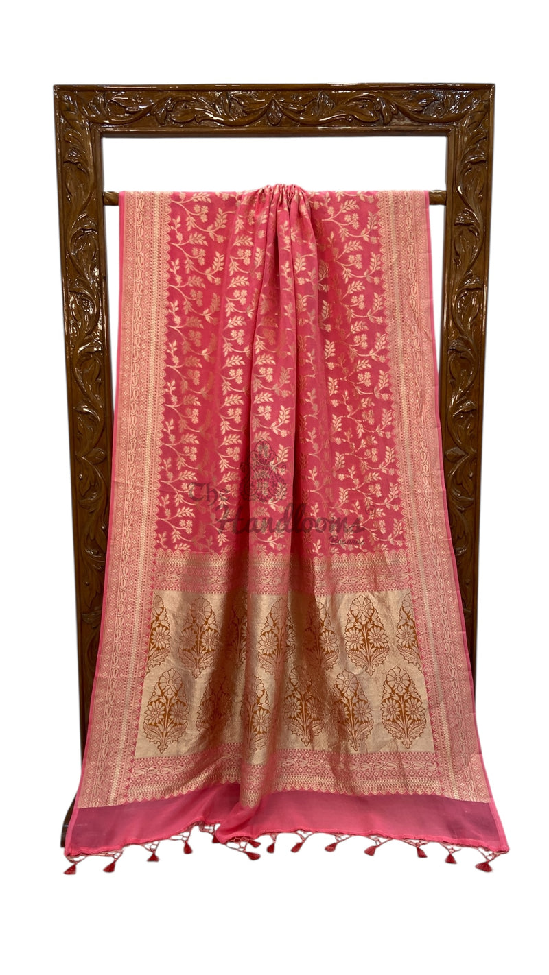 Khaddi Georgette Handloom Banarasi Saree - The Handlooms