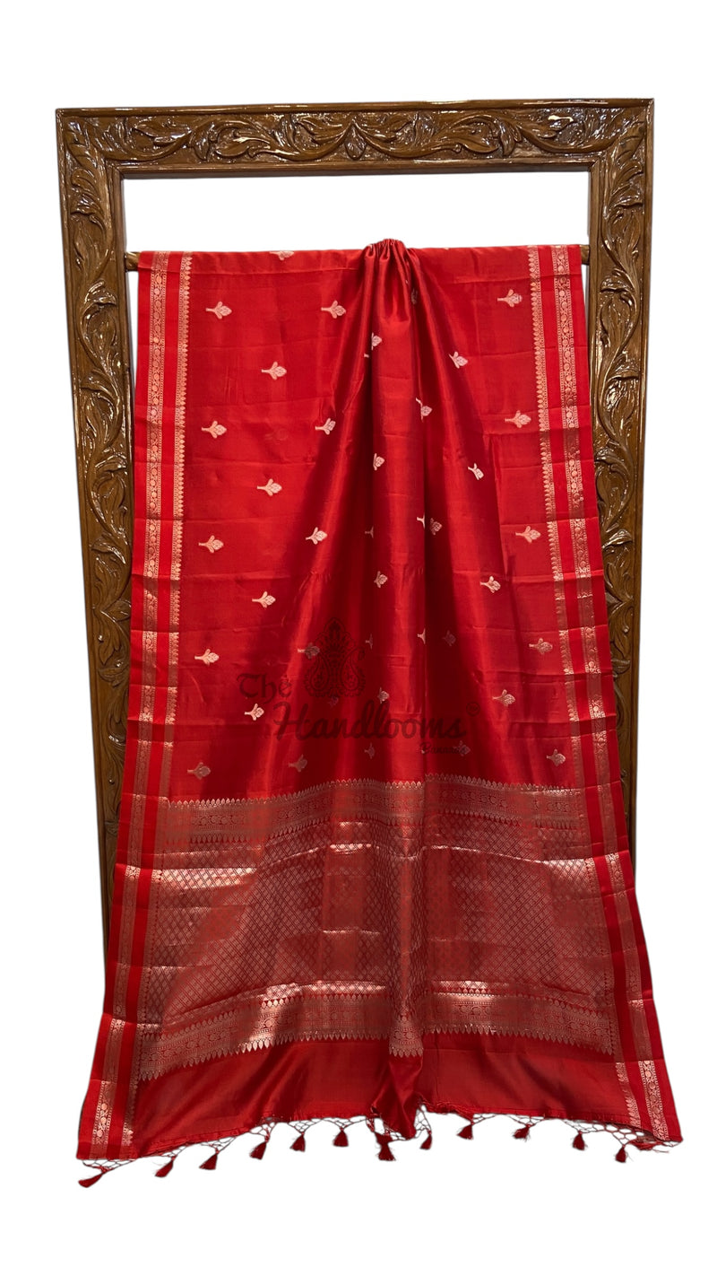 Pure Mango Silk Banarasi Handloom Saree - The Handlooms