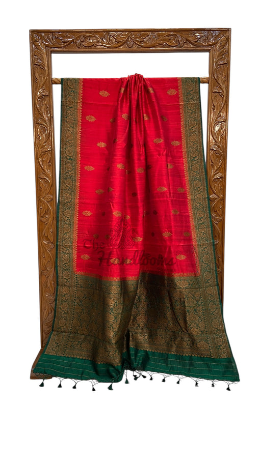 Pure Raw Silk Handloom Banarasi Saree - The Handlooms