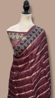 Pure Tussar Silk Handloom Banarasi Saree - The Handlooms