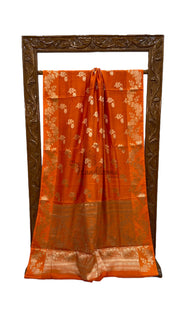 Pure Mango Silk Banarasi Handloom Saree - The Handlooms