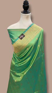 Pure Katan Silk Banarasi Handloom Saree - All Over Kadua Motifs - The Handlooms