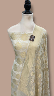 Khaddi Georgette Banarasi Dress material Water Zari - The Handlooms