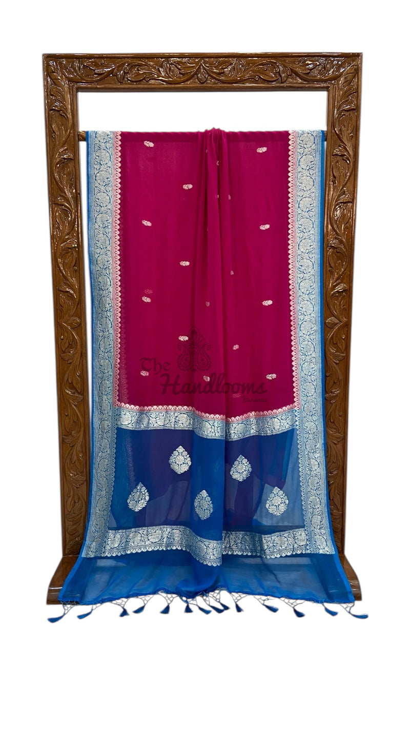 Pure Georgette Handloom Banarasi Saree - The Handlooms