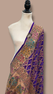 Pure Georgette Banarasi Bandhej Handloom Dupatta - The Handlooms