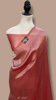 Pure Kora Handloom Banarasi Saree - Plain - The Handlooms
