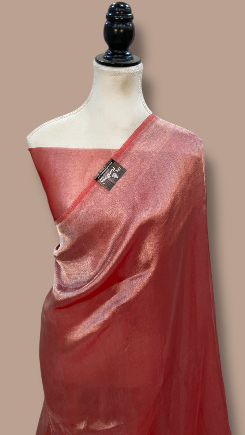 Pure Kora Handloom Banarasi Saree - Plain - The Handlooms