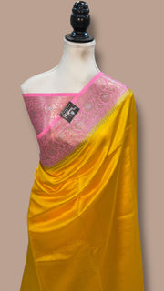 Pure Mango Silk Banarasi Handloom Saree - The Handlooms