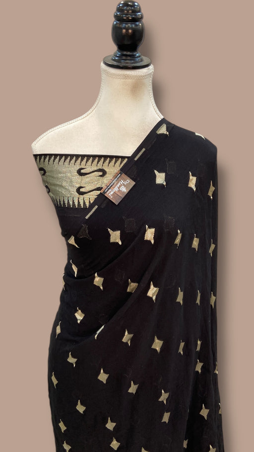 Khaddi Georgette Handloom Banarasi Saree - The Handlooms
