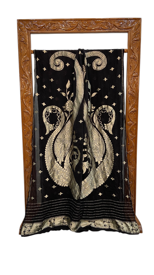 Khaddi Georgette Handloom Banarasi Saree - The Handlooms