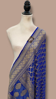 Pure Georgette Banarasi Bandhej Handloom Dupatta - The Handlooms