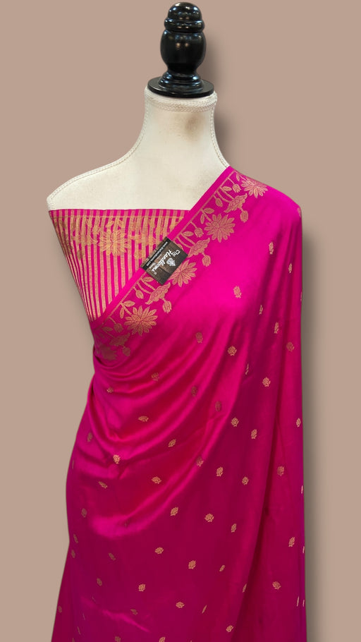 Moonga Georgette Handloom Banarasi Saree - The Handlooms