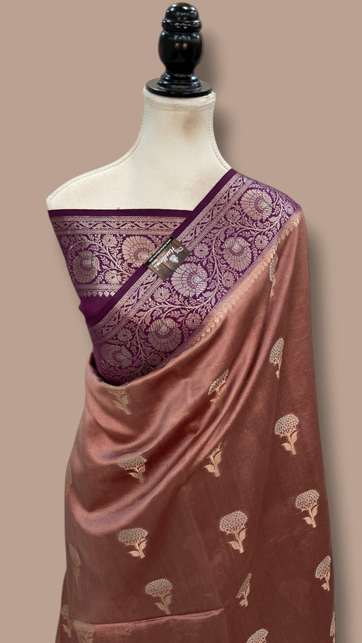 Pure Chiniya Silk Khaddi Handloom Banarasi Saree - The Handlooms