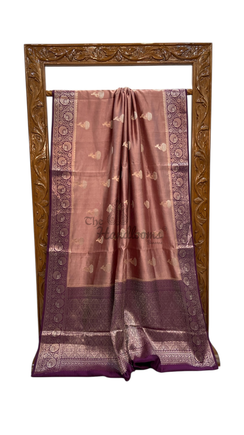 Pure Chiniya Silk Khaddi Handloom Banarasi Saree - The Handlooms