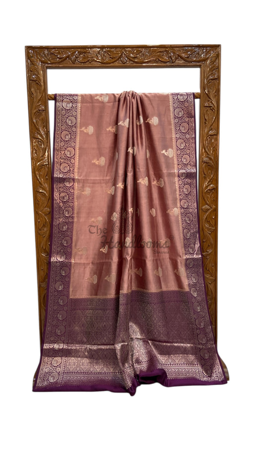Pure Chiniya Silk Khaddi Handloom Banarasi Saree - The Handlooms