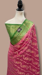 Pure Chiniya Silk Handloom Banarasi Saree - The Handlooms
