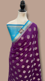 Pure Chiniya Silk Handloom Banarasi Saree - The Handlooms