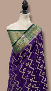 Pure Chiniya Silk Handloom Banarasi Saree - The Handlooms