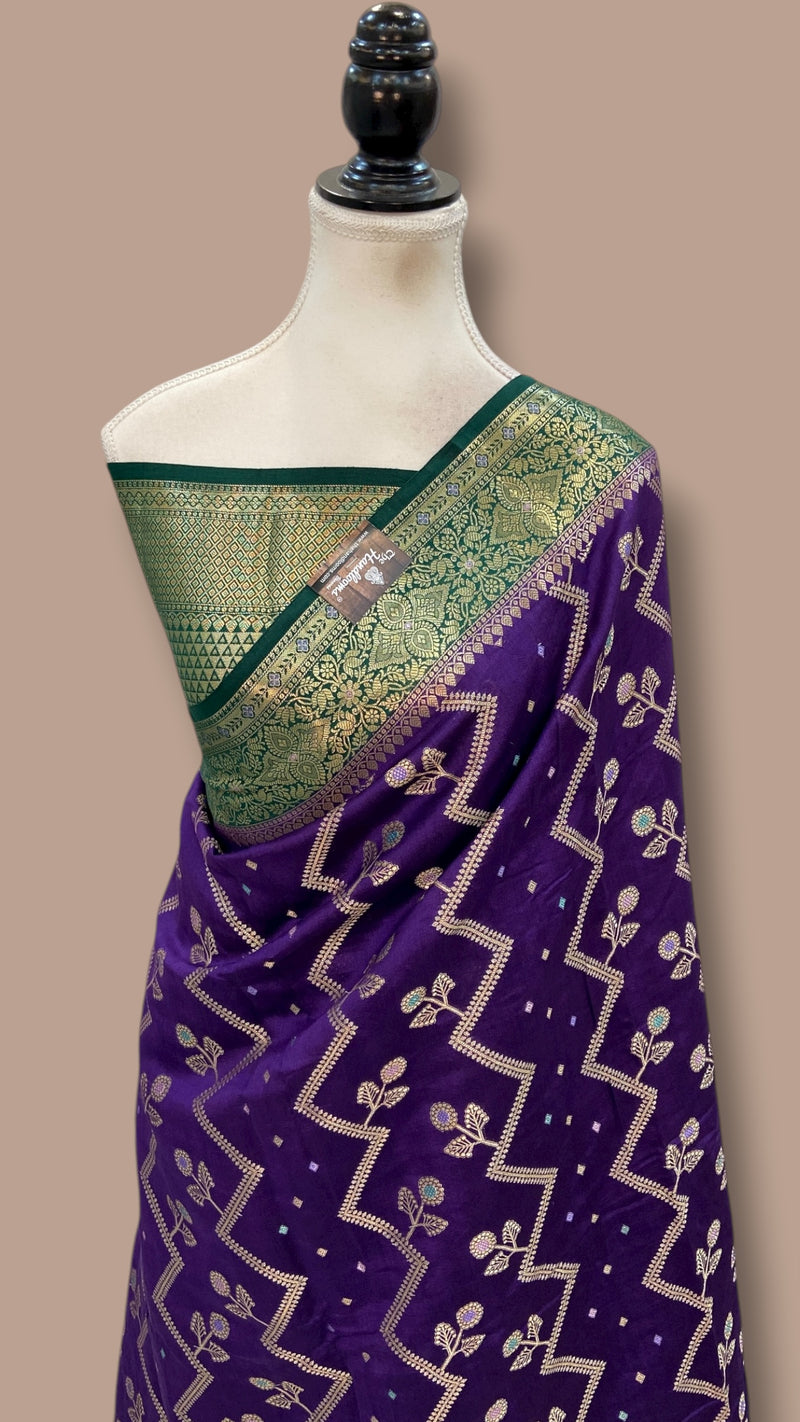 Pure Chiniya Silk Handloom Banarasi Saree - The Handlooms