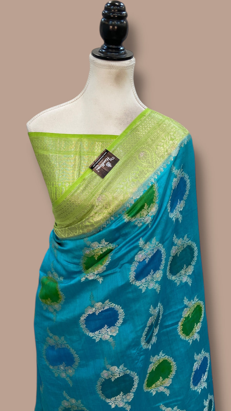 Pure Chiniya Silk Handloom Banarasi Saree - The Handlooms