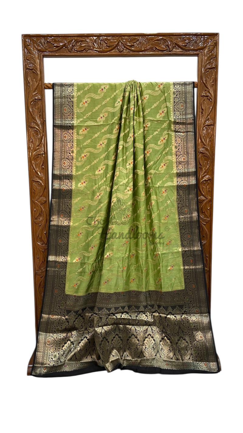 Pure Chiniya Silk Handloom Banarasi Saree - The Handlooms