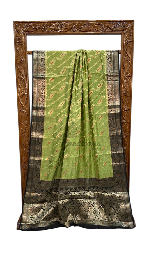 Pure Chiniya Silk Handloom Banarasi Saree - The Handlooms