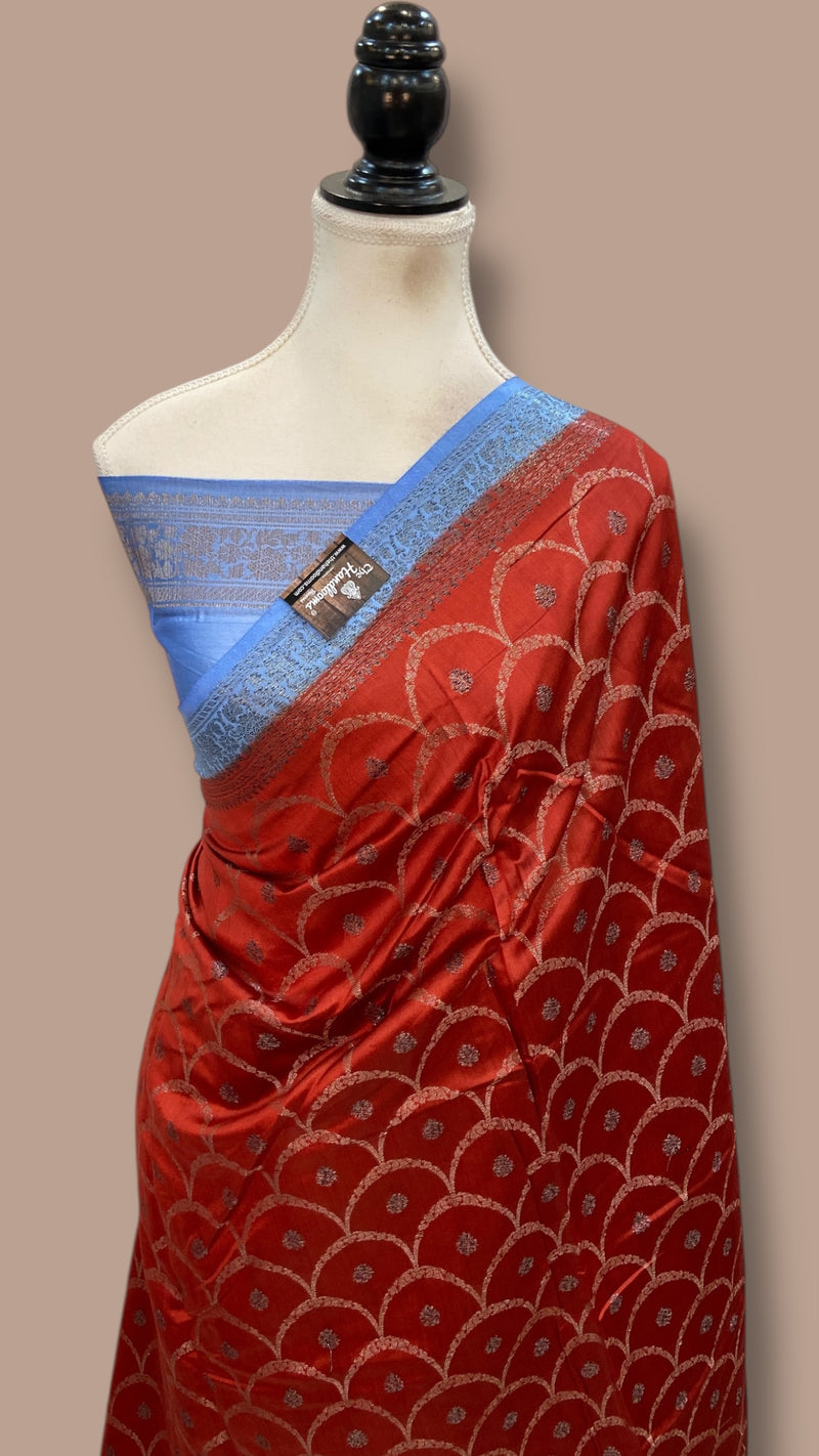 Pure Chiniya Silk Handloom Banarasi Saree - The Handlooms