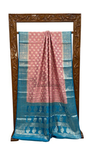 Pure Chiniya Silk Handloom Banarasi Saree - The Handlooms