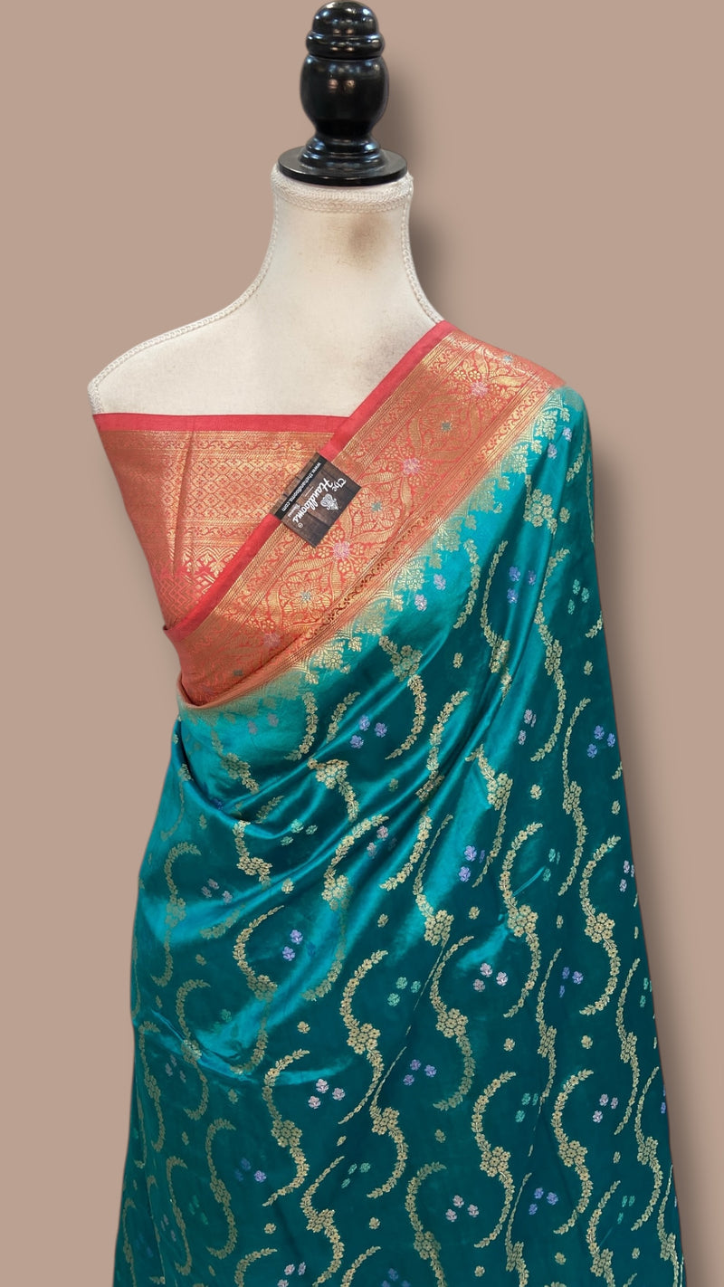 Pure Dupion Silk Banarasi Saree - The Handlooms