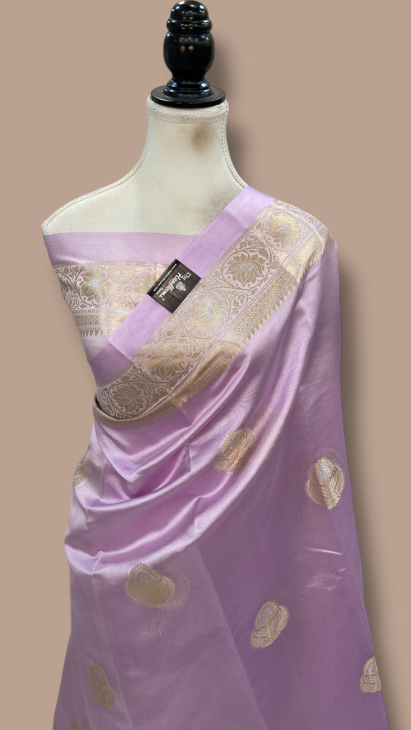 Pure Mango Silk Banarasi Handlokom Saree