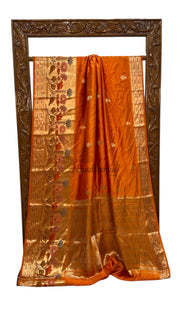 Pure Mango Silk Banarasi Handloom Saree - The Handlooms
