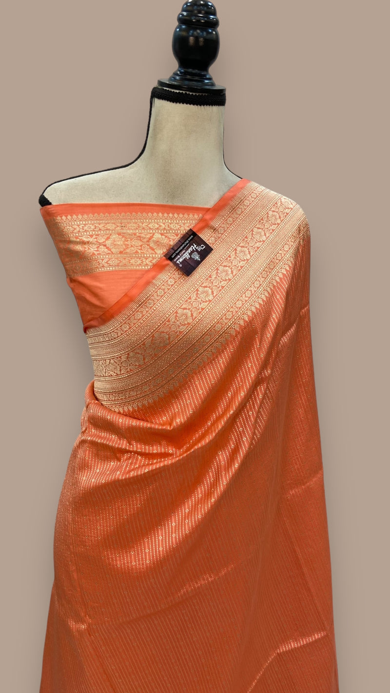 Pure Katan Silk Banarasi Handloom Saree - Tanchui Brocade - The Handlooms
