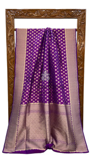 Pure Katan Silk Banarasi Handloom Saree - All Over Jaal Work - The Handlooms