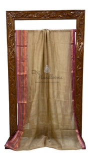 Pure Kora Tissue Crush Handloom Banarasi Saree - The Handlooms